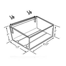 Azar 556113 13.5-Inch Width by 7-Inch Diameter by 4-Inch Height Divider Bin