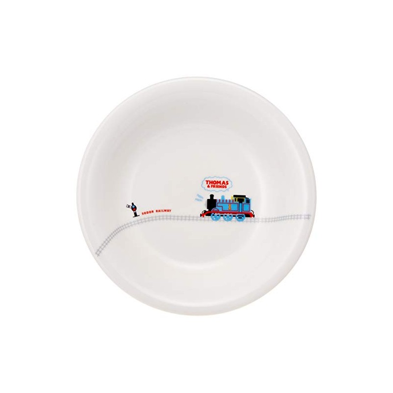 「 きかんしゃトーマス 」 線路 フルーツ皿(深 皿) 直径15cm 子供用 食器 白
