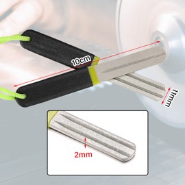 Skylety 2 Pcs Hook Sharpener Hook File for Fishing Diamond File with Handle Portable Double Sided Fine and Medium Grit for Fishing(Multi Color)