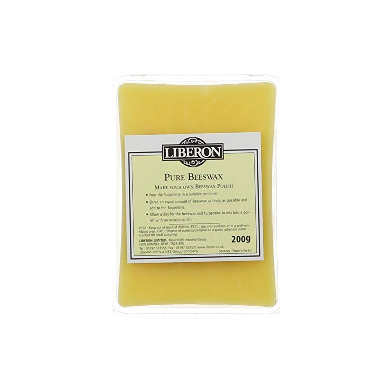 Liberon BPUR200G 200g Purified Beeswax Block
