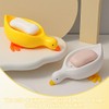Duck Design Soap Dish with Automatic Drain, Soap Holder, Shower