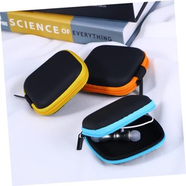 LABRIMP Portable Eva Headphone Pouch Case Assorted Color Mini Storage Box for Earphones Earbuds USB Cables Durable Compact Design for Travel Daily Use Yellow