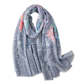 FAIRYGATE Blue Scarf Polka Dot Scarf Scarves for Women UK Sale Long Shawl Wrap Lightweight Fashion Ladies Scarfs Gifts Shawl Shawls for Weddings 14226