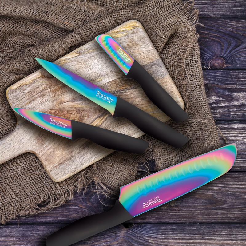 Hampton Forge HMC01A656D Rainbow Titanium – 12 Piece Cutlery Set