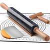 18.5 inches Marble Rolling Pin,Large Non-Stick Dough Roller,for making pizza,