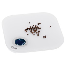 Adler Europe AD 3180 Digital Kitchen Scales up to 10 kg, Tempered Glass, LCD Display, Liquid Measurement, Digital Scale, Tare Function, Non-Slip Feet