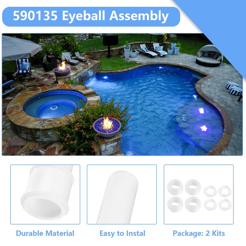 Earthtec 590135 Eyeball Assembly Kit Parts Compatible with Pentair 2