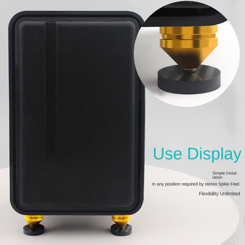 Daiilg Carbon Fiber Speaker Isolation 40x10mm Speaker Stand Feet HiFi