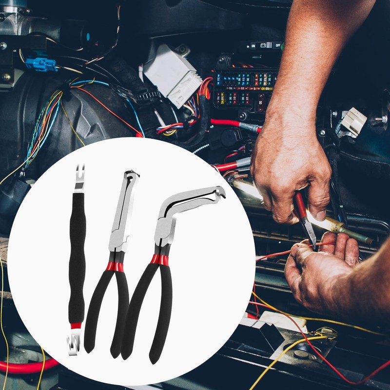 3-Piece Electrical Disconnect Pliers Set – 60° Angled & Straight