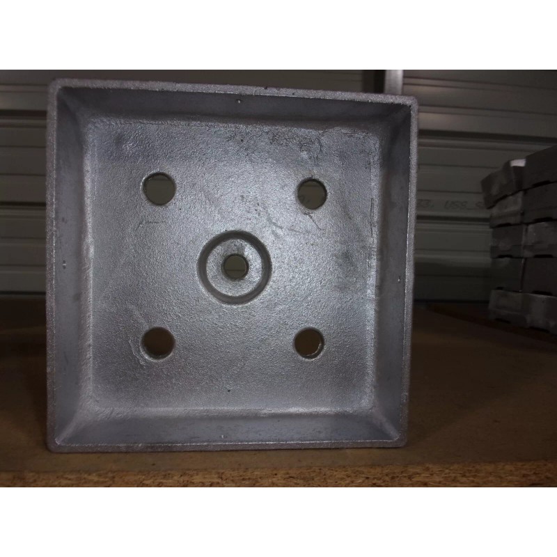 Ben Douglas Foundry Post Base, Anchored 8x8 Heavy Cast Aluminum,