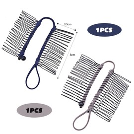 IOPYKKOA Pack of 2 Stretchy Hair Accessories, Banana Hair Clips, 30 Tooth Banana Comb Clips, Vintage Banana Hair Clips, Banana Clip for Naturally Curly Hair