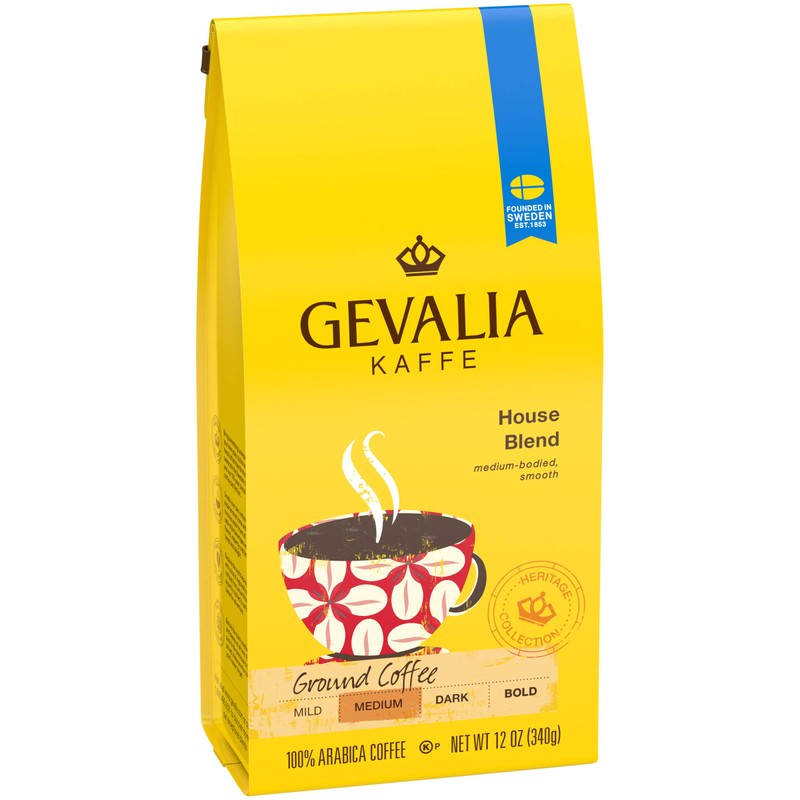 Gevalia House Blend Medium Roast Ground Coffee (12 oz Bag)