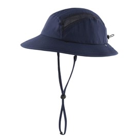 Connectile Kids' Summer UPF 50+ Flap Cap, Quick Drying, Wide Brim Sun Hat, UV Protection, Safari Hat, For Kids, Boys, blue (navy blue)