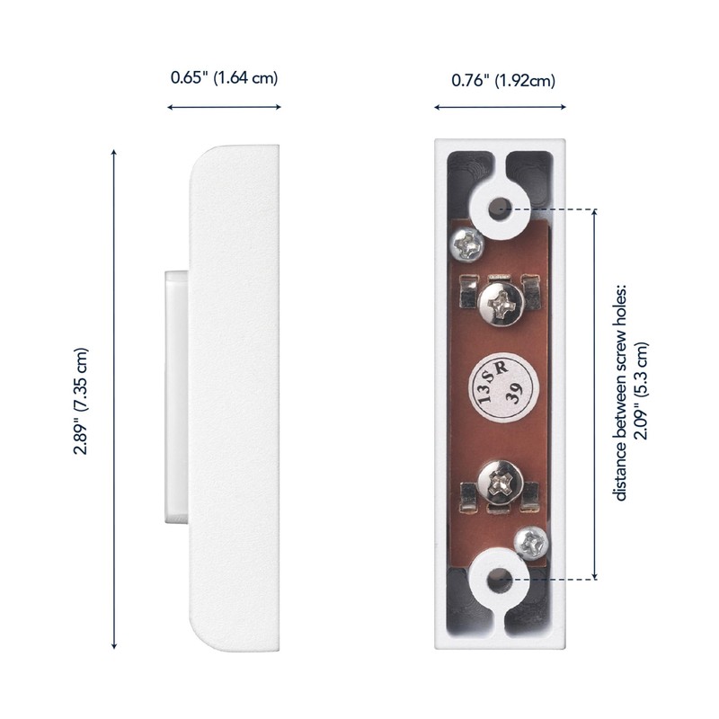 Heath Zenith White Metal Wired Lighted Push Doorbell Button