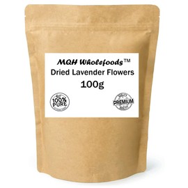MQH Wholefoods™ French Dried Lavender Flowers/Buds Herbal Tea Decaf Choose From 50+ Varieties Single And Mixed Blends (100g Lavender Flowers)