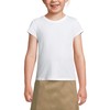 Lands' End Girls Short Sleeve Essential Tee Medium White