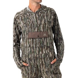 Realtree Men's Original Camo Hunting Cotton Bib Overalls, Uninsulated Camouflage Bib Overalls for Men, Size Small