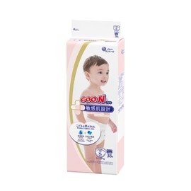 GOO.N Plus+ Diapers XL Size (up to 44 lb) Unisex 42 Count Japanese Tape Straps Sensitive Skin, Made in Japan