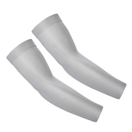 KUHNMARVIN UV Protection Cooling Arm Sleeves - UPF 50 Compression Arm Sleeves for Men/Women/Students for Elbow Brace, Baseball, Basketball, Football, Cycling Sports (Gray)