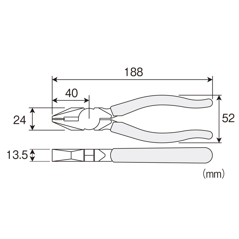 Hozan P-43-175 Pliers, Versatile Pliers, For Electricians Ability Test