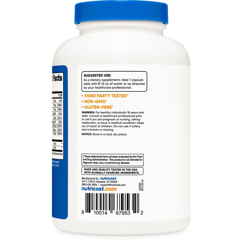 Nutricost Nutricost Vitamin B Complex 462mg, 240 Capsules - with