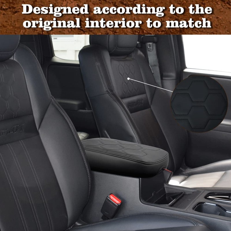 Muslogy Center Console Armrest Cover Fit for Nissan Frontier 2022-2025