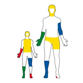 Höga Tube Double Stretch Longitudinal and Cross-Stretching Tube Bandage Red 3.5 cm x 10 m