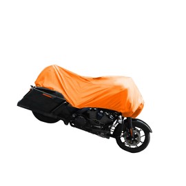 VekAuto Motorcycle Cover Lightweight Half Cover Outdoor Waterproof Rain Dust Protector Orange XL Size for Most Full Dress Touring Cruiser Auto Accessories