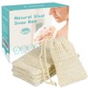 E-Know Soap Bag, 5 Pack Natural Sisal Soap Saver, Zero