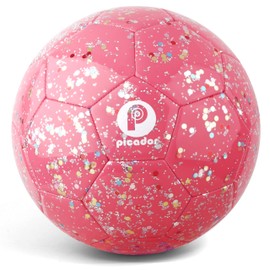 Soccer Ball Kids Size 3, Glitter Shiny Sequins Toddler Soccer Balls with Pump for Girls Boys Ages 4-6-8 6-12 Child Baby Gift(Pink)