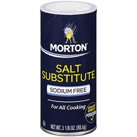 Morton Salt Substitute, No Sodium Salt Alternative for a Heart Healthy Diet, 3.125 OZ Shaker (Pack of 6)