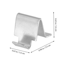 Mipcase 24pcs Iron Cabinet Accessories Book Shelf Shelves Shelf Brackets Heavy Duty Shelving Clips Cabinet Partition Clip Bookcase Shelf Clips Cabinet Shelf Clip Shelf Supports Silver