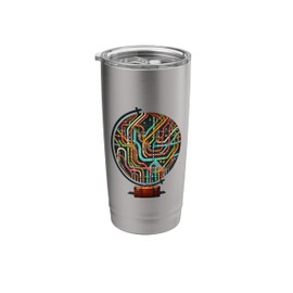 Subway Maps & Suitcases - Global Transit Traveler Stainless Steel Insulated Tumbler