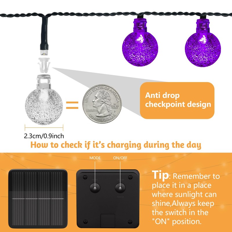 Selarlyt 2 Pack 120 LED Solar String Lights Outdoor Waterproof,