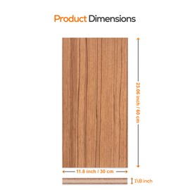 Proflex Red Rose Plywood 6pcs, 1/8" x 12” x 24” Real Wood Plywood Sheets Premium “A” Grade with Smooth Sanded Finish, Perfect for Laser Cutting & Engraving, Crafts, and DIY Projects.