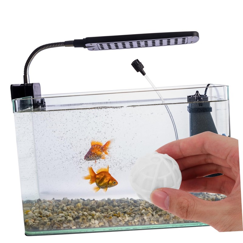 BUGUUYO Professional Fish Tank Filter 20pcs Bio-Ball Filter Material Compact