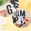 ZEYIYER 108 PCS Black Letter Stickers, 3 Inch Stick on