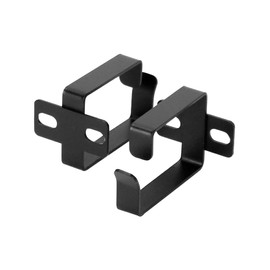 QWORK Server Rack Cable Management D-Ring Hooks, 10 Pack Steel Network Bracket Organizer Hook with Installation Screws, 1-3/4" Dimensions - Organize Network Cables, Fiber Optics, Power Cords