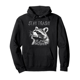 Funny Street Cat Vintage I Love Trash Raccoon Pullover Hoodie