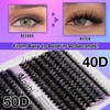 AILAISHI Lash Clusters Kit, DIY Cluster Eyelash Extensions 9‑16mm, 40D+50D,