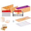 100 Bags Soap Making Kit with Bamboo Cutting Box Stainless