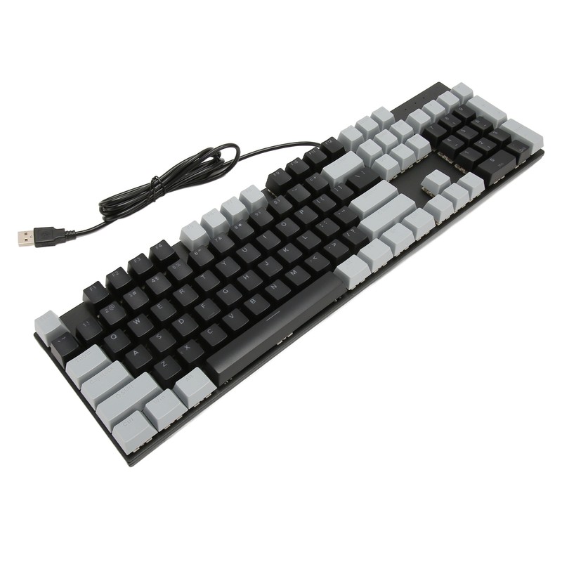 Full Size Mechanical Keyboard 104 Keys USB Wired Gaming Keyboard