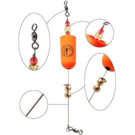 BUBBLE FISHING Popping Corks Floats for Saltwater Inshore Fishing Bobber 4pcs Rattle Rig Weighted Oval Popper Redfish Speckled Trout