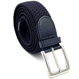 LisaModa Unisex Stretch Braided Belt in Many Colours - blue, size: 85-115