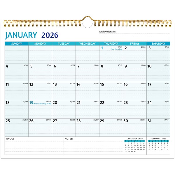 2026-2027 Wall Calendar - 18 Months Calendar 2026-2027, Jan 2026
