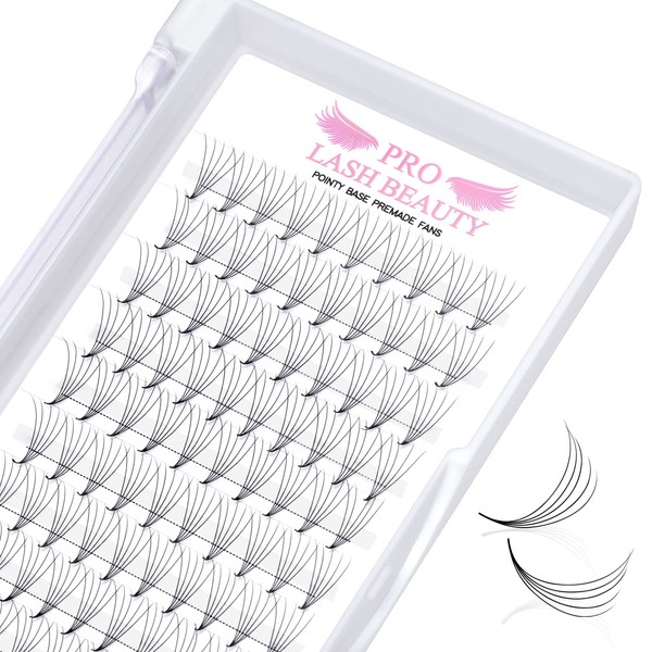 Premade Fans Eyelash Extensions 5D-D-0.10-12 Premade Volume Lash Extensions Pointed