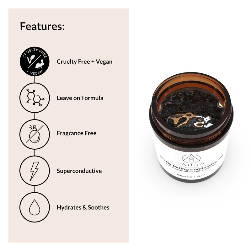 iAura Lift Hydrating Conductive Gel - For Microcurrent, RF, EMS,