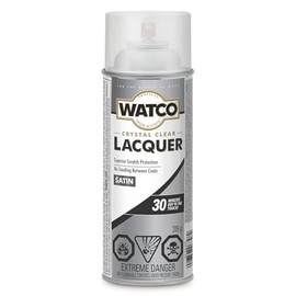 Watco 63281 Lacquer Clear Wood Finish Spray, 11.25 oz, Satin Clear
