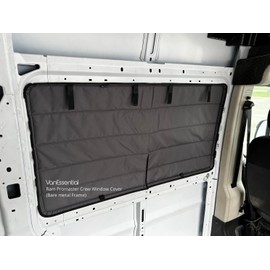 VanEssential Insulated Blackout Crew Window Cover Designed for RAM Promaster Bare Metal Window Frame Van Years 2014 to Current Model - Charcoal Gray