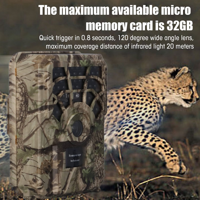 Hunting Trail Camera 720P HD 120 Degrees Lens Outdoor Wildlife